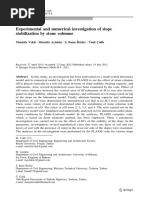 Experimental and Numerical Investigation of Slope Stabilization by Stone Columns