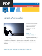 Managing Augmentation - Restless Legs Syndrome Foundation