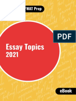 Essay Topics: Essay Writing/WAT Prep