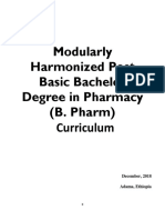 Modularly Harmonized Curriculum For Post Basic Degree Pharmacy