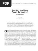 Can Only Intelligent People Creative