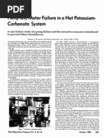 Pump and Motor Failure in A Hot Potassium-Carbonate SystemAiche-1981-010