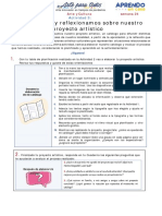 Elaboramos y Reflexionamos Sobre Nuestro Proyecto Artístico