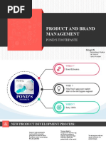 Product and Brand Management: Pond'S Toothpaste