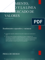 Rendimiento Riesgo y La Linea de Mercado de Valores