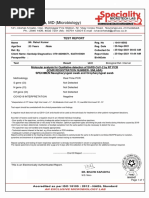 Test Report: Molecular Analysis For Qualitative Detection of Sars-Cov-2 by RT PCR (Icmr Registration Number-Smlaba)