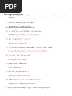 Unit 4 Worksheet 4 Conversation at A Job Interview