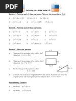 4) Factorising Into A Double Bracket