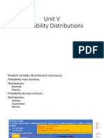 Unit V Probability Distributions