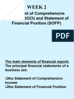 Statement of Comprehensive Income (SOCI) and Statement of Financial Position (SOFP)