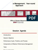 Performance Management: Year-Round Approach: Office of Human Resources