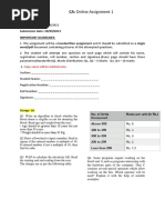 CA: Online Assignment 1