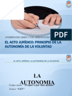 Autonomia de La Voluntad