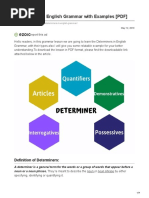 Determiners in English Grammar With Examples PDF