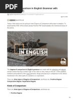 Degree of Comparison in English Grammar With Examples PDF