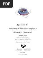 Problemas de Geometria Diferencial y Variable Compleja