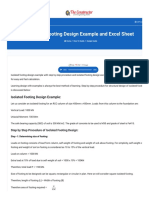 Isolated Footing Design Example and Excel Sheet