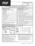 GE Dryer - Install Instructions