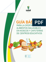 Guía para La Oferta de Alimentos Saludables en Kioscos y Cafeterías - MINSA 2018