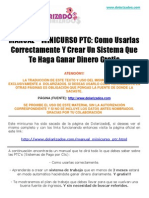 MANUAL - CURSO PTC: Trabajalas Correctamente. Crea Un Sistema. Gana Dinero Gratis.