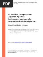 Miguel Angel Beltran Villegas (2013) - El Analisis Comparativo Algunos Aportes Latinoamericanos en La Segunda Mitad Del Siglo XX