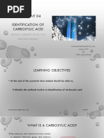 Experiment 04 Identification of Carboxylic Acid