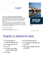 Application Layer: A Note On The Use of These PPT Slides