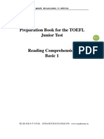 Preparation Book for the TOEFL Junior Test: 【注】此版本不含答案，获得标准答案请登录睿途官网：www.oneplusone.cn