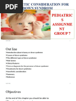 Anesthetic Consideration For Down Syndrom: Pediatric S Assignme NT Group 7