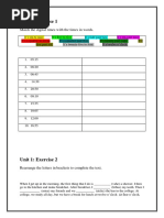 Unit 1: Exercise 1: Match The Digital Times With The Times in Words