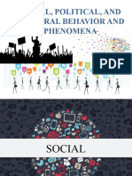 Social, Political, and Cultural Behavior and Phenomena