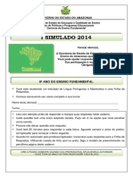 Simulado I - Mat e Lip - 8º Ano - 2014