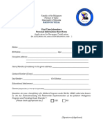 Application For Barangay Certification: First Time Jobseekers Personal Information Sheet Form