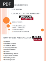 Presentation On Case Study "Lincoln Electric Company"