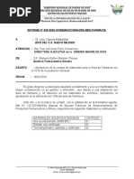 INFORME #005-2020 Aprobacion de La Compra de Materiales de Escritorio y Almacen Con El 10 %