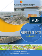 LGED Schedule of Rates 2019 Barishal Region