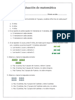 Evaluación de Matemática 3ro