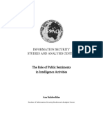 The Role of Public Sentiments in Intelligence Activities