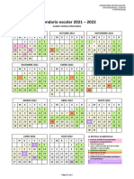 Calendario Escolar 2021-2022 20 07