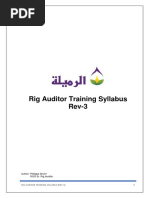 ROO Rig Auditor Training Syllabus (Rev-3)