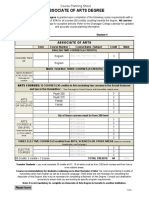 Associate of Arts Course Planning Sheet Fill in