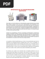 Importancia de Los Transformadores Electricos