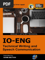 Io-Eng: Technical Writing and Speech Communication