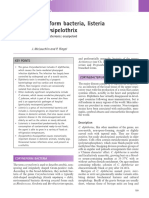 Coryneform Bacteria, Listeria and Erysipelothrix: Diphtheria Listeriosis Erysipeloid