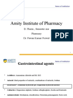 Amity Institute of Pharmacy: B. Pharm., Semester One Pharmacy Dr. Pawan Kumar Porwal