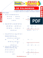 Resta de Polinomios para Sexto Grado de Primaria