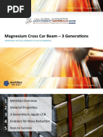 Magnesium Cross Car Beam - 3 Genera2ons