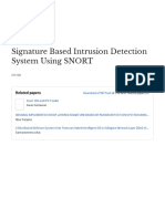 Signature Based Intrusion Detection System Using SNORT: Related Papers