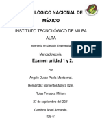 Examen de Mercadotecnia