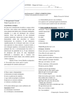 Lista de Exercício 2 6°ano Língua Portuguesa